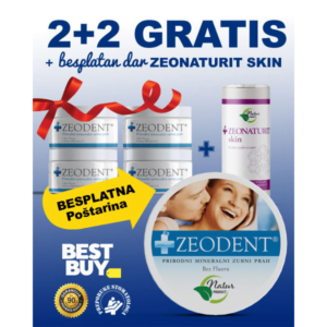 Zeodent 2+2 gratis + Vrijedan besplatni puder Zeonaturit skin.